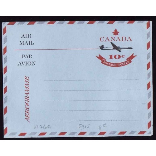 Canada-cover #5405 - 10c Airletter - unused - A26A -