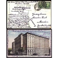 Canada-#9473 - 2c(2) KGV scroll on p/c to Germany-Montreal,PQ-Dec 26 1929 -4c f