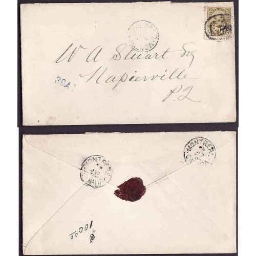 Canada-cover #10121 - 7c Edward registered - Montreal , Canada - Ja 2 1904 -