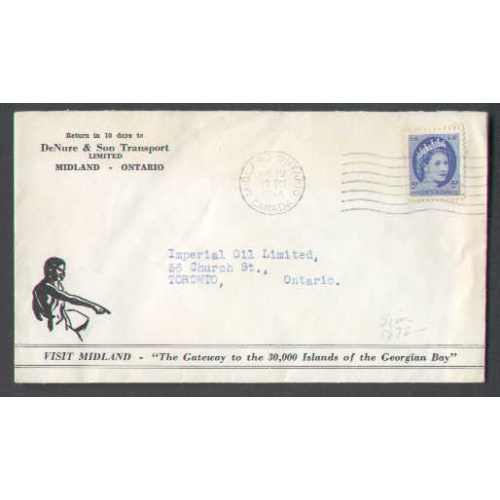 Canada-cover #5329-5- Simcoe Cty-Midland,Ont-VIII 19 1954-adver- De Nure