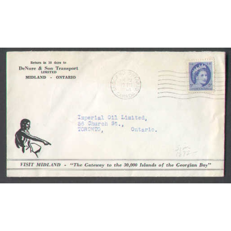 Canada-cover #5329-5- Simcoe Cty-Midland,Ont-VIII 19 1954-adver- De Nure