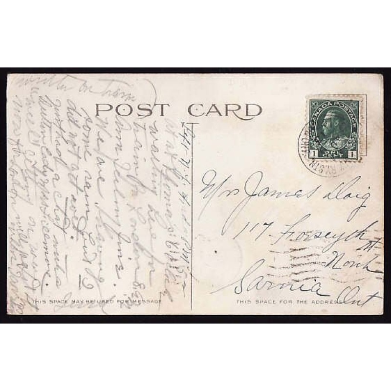 Canada cover #11394-2c Admiral-p/c-Grand Trunk Ry Stn / London[ SN17 RF C ] - Au 9