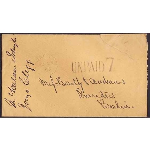 Canada-cover #10468-Stampless-Perth Cnty-Stratford,CW- Sp 25 1865