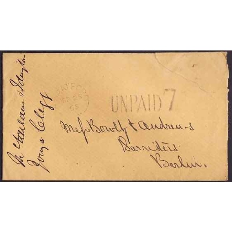 Canada-cover #10468-Stampless-Perth Cnty-Stratford,CW- Sp 25 1865