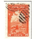 Canada Sc E3 1927 20c orange Special Delivery stamp  used