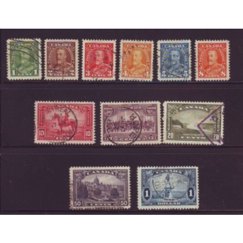 Canada Sc 217-227 1935 George V long stamp set used