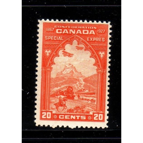 Canada Sc E3 1927 20c orange special delivery stamp mint NH