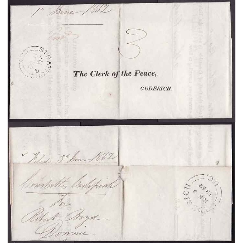 Canada-cover #10080-Constables Certificate-rated 3-Perth County-Stratford,Ont