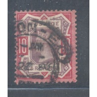 Great Britain Sc 121 1890 10d carmine rose & lake Victoria stamp used