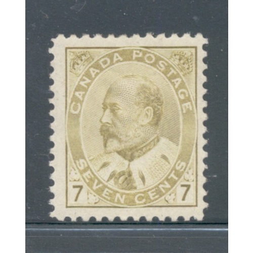 Canada Sc 92 1903 7 c olive bistre Edward VII stamp mint