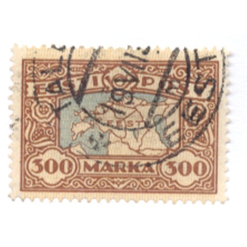 Estonia Sc 79 1924 300 m Map stamp used