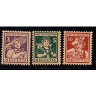Switzerland Sc B4-B6 1916 Pro Juventute, Children, stamp set mint