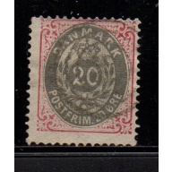 Denmark Sc 31 1875 20 ore numeral of value stamp used