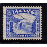 Iceland Sc 172 1931 35 aur Golden Falls stamp used