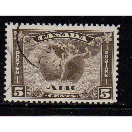 Canada Sc C2 1930 5 c Mercury & Globe airmail stamp usd