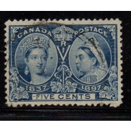 Canada Sc 54 1897 5c Victoria Jubilee stamp used