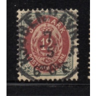 Denmark Sc 46 1885 12 ore numeral of value stamp used