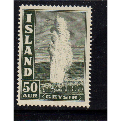 Iceland Sc 208 1938 50 aur Geyser stamp mint