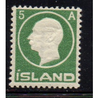 Iceland Sc 92 1912 35 aur green Frederik VIII stamp mint