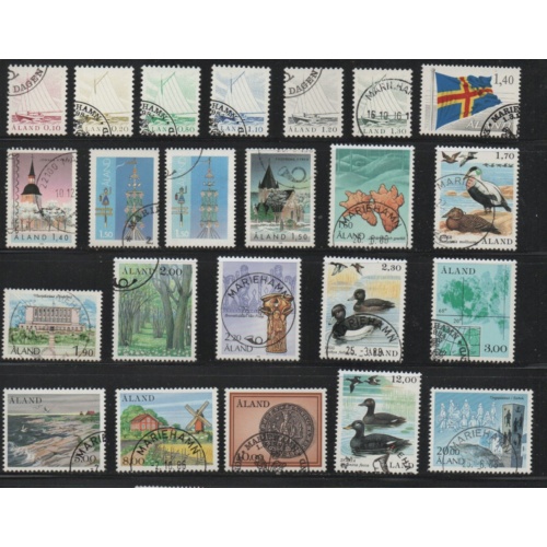 Aland Finland Sc 1-22 1984-1990 1st long stamp set used