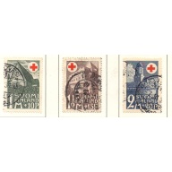 Finland Sc B5-B7 1931 Red Cross, Buildings, stamp set used