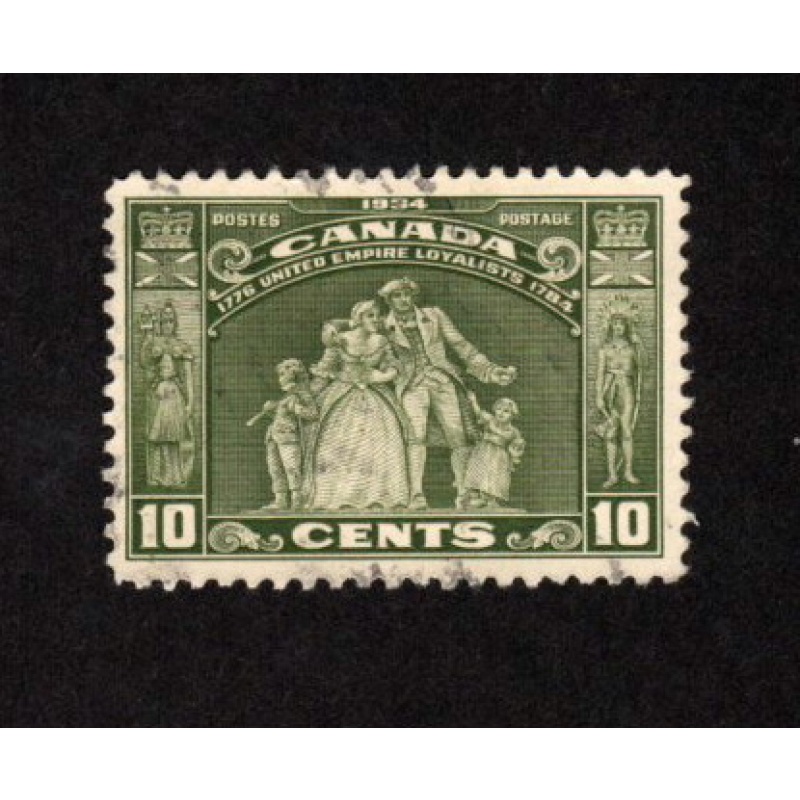 CANADA USED 10 CENT OLIVE GREEN LOYALIST # 209 VF