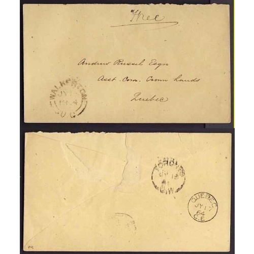 Canada-cover #10473-Stampless-Bruce Cnty-Walkerton,UC - Jy 14 1864