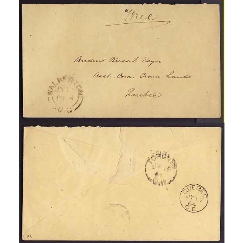 Canada-cover #10473-Stampless-Bruce Cnty-Walkerton,UC - Jy 14 1864