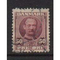Denmark Sc 77 1907 50 ore claret Frederik VIII stamp used