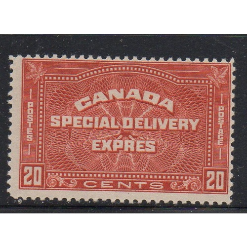 Canada Sc E5 1932 20 cent henna brown Special Delivery stamp mint