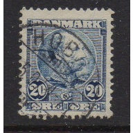 Denmark Sc 66 1904 20 ore blue Christian IX stamp used