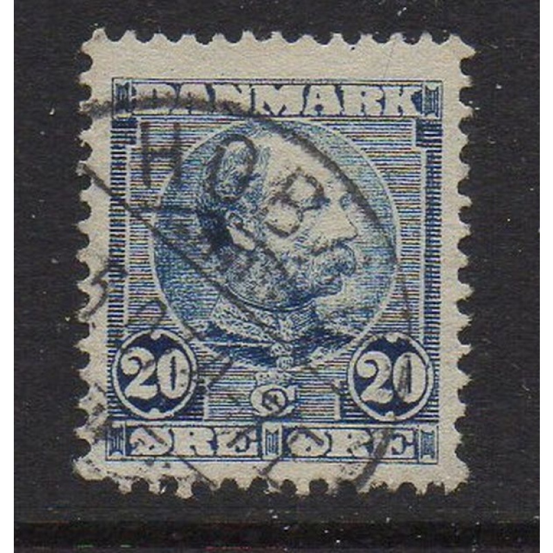 Denmark Sc 66 1904 20 ore blue Christian IX stamp used