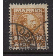 Denmark Sc 69 1905 100 ore ochre Christian IX stamp used
