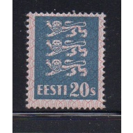 Estonia Sc 99 1928 20s slate blue Arms stamp mint