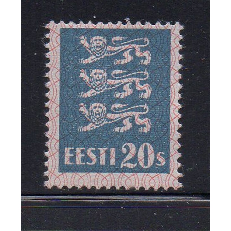 Estonia Sc 99 1928 20s slate blue Arms stamp mint