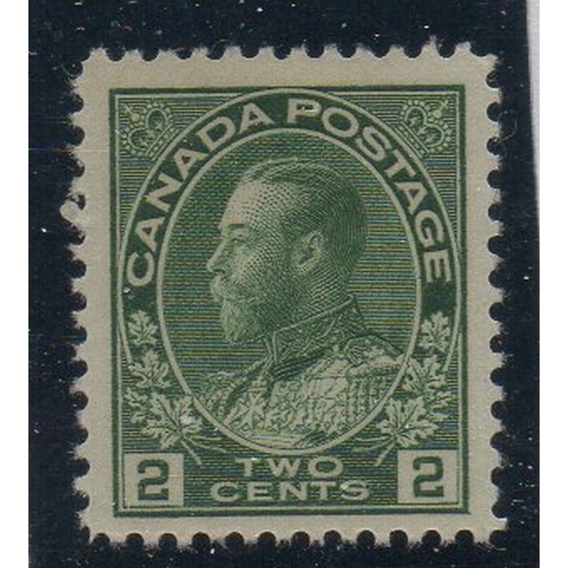Canada Sc 107 1922 2c yellow green George V Admiral stamp VF NH