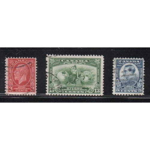 Canada Sc 192-94 1932 Ottawa Conference stamp set used