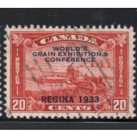 Canada Sc 203 1933 Regina Grain Exhibition stamp used
