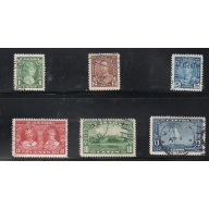 Canada Sc 211-16 1935 Silver Jubilee George V  stamp set used
