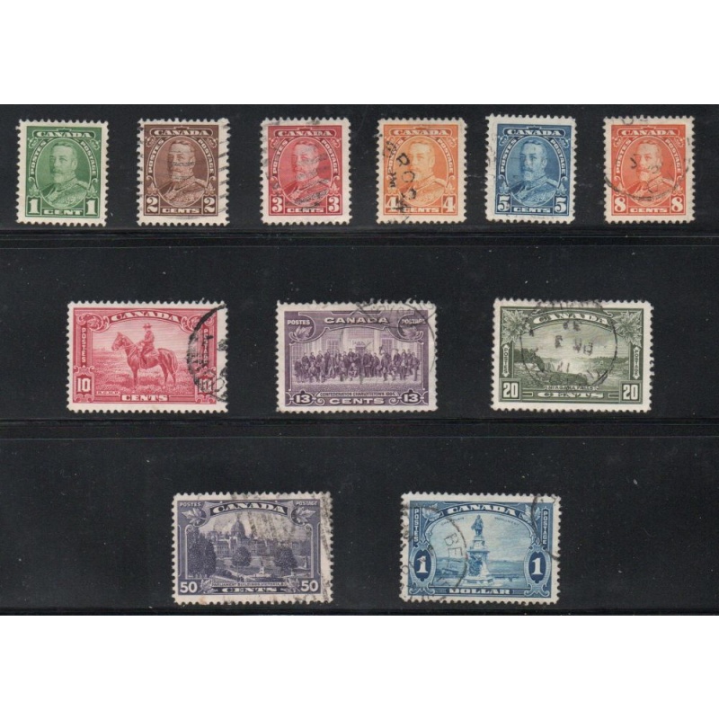 Canada Sc 217-27 1935  George V  long stamp set used