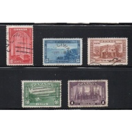 Canada Sc 241-45 1938 High Values stamp set used