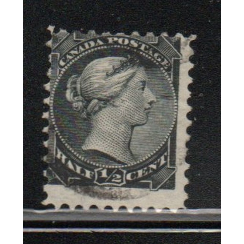 Canada Sc 34 1882 1/2c black small Queen Victoria stamp used