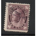 Canada Sc 73 1897 10c brown violet Victoria Maple Leaf stamp used