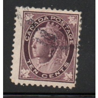 Canada Sc 73 1897 10c brown violet Victoria Maple Leaf stamp used