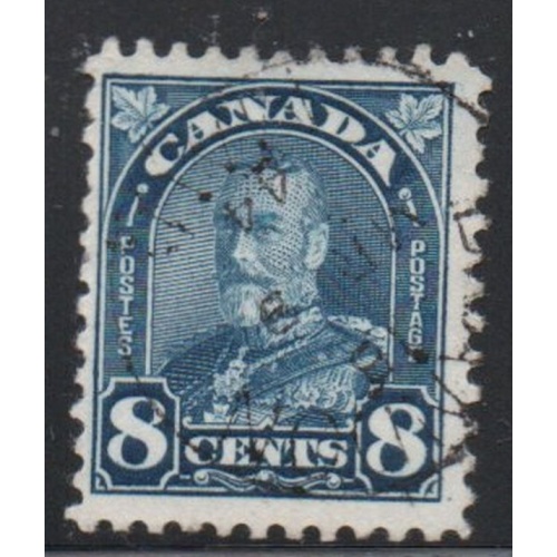 Canada Sc 171 1930 8c dark blue G V arch issue stamp used
