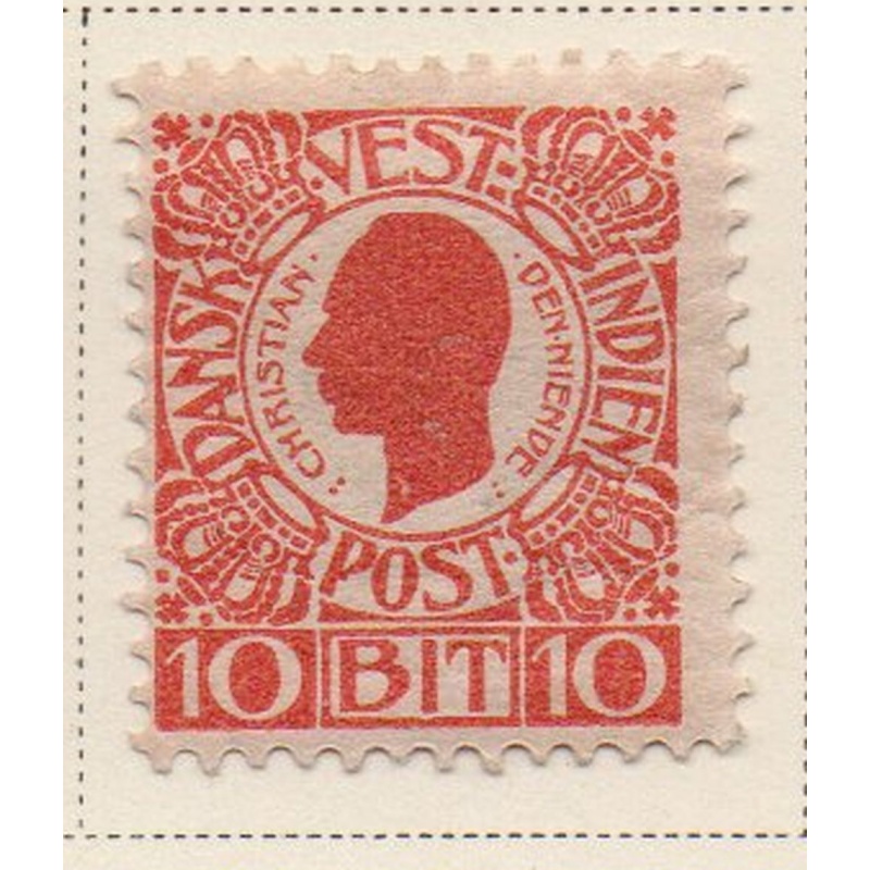Danish West Indies Sc 32 1905 10 b red Christian IX stamp mint