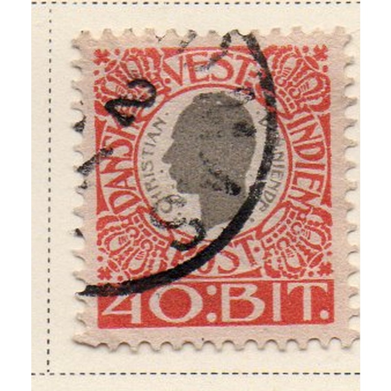 Danish West Indies Sc 35 1905 40 bit Christian IX stamp used