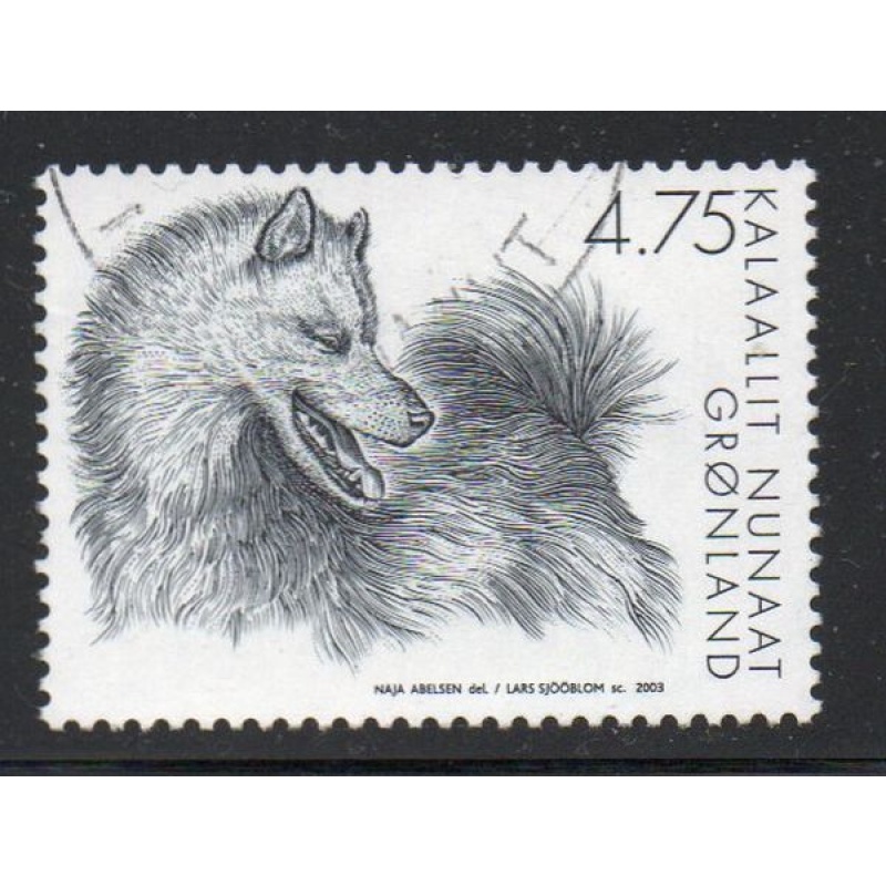 Greenland Sc 410 2003 4.75 kr dog stamp used