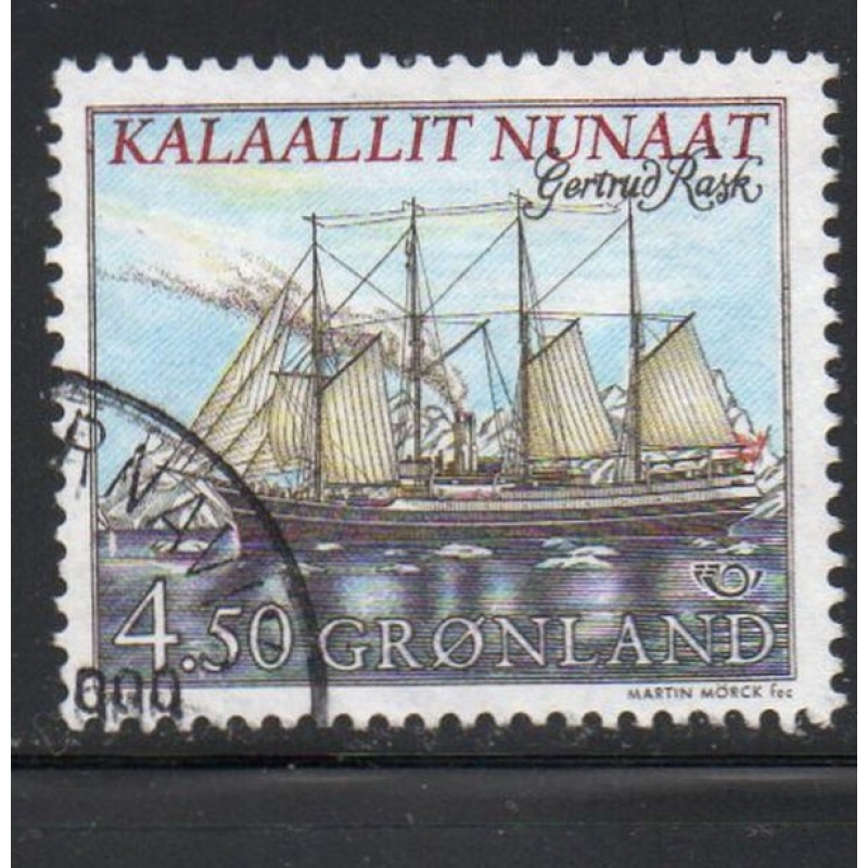 Greenland Sc 338 1998 4.5 kr ship "Gertrud Rask" stamp used