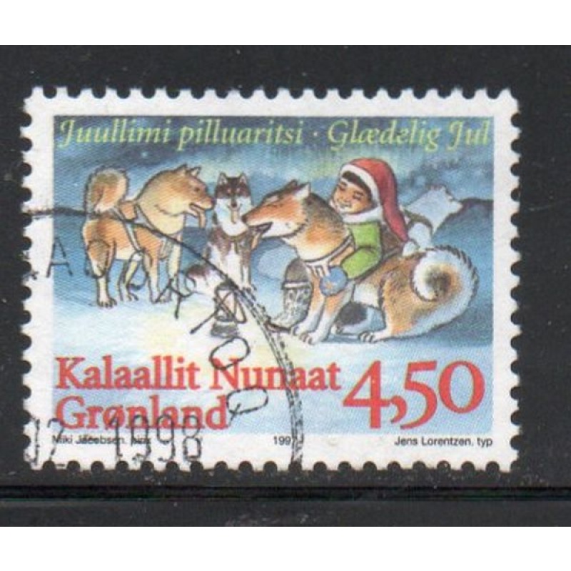 Greenland Sc 327 1997 4.5 kr Christmas stamp used